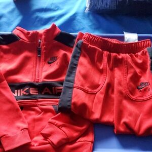 Nike Kids Red and Black Joggers